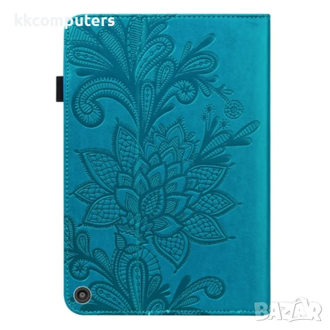Amazon Kindle Fire HD 10 2021 / HD 10 Plus 2021 Flower Кожен Калъф и Протектор, снимка 7 - Калъфи, кейсове - 50977546