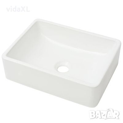 vidaXL Керамична мивка, бяла, 41x30х12 см(SKU:142339, снимка 1 - Мивки - 45422950