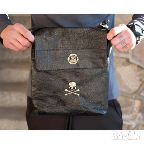 Philipp Plein Чанта от естествена кожа – Стилна! 