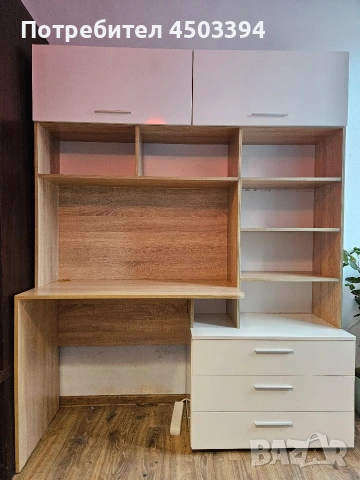 Бюро/ ученическо/ с надстройка, снимка 2 - Бюра - 53793112