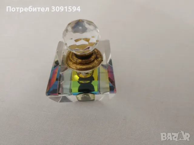 Старо  колекционерско кристално шише за парфюм , снимка 10 - Антикварни и старинни предмети - 49708319