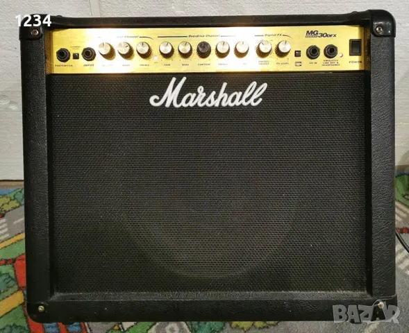 Усилвател за китара кубе Marshall MG30DFX 30W с overdrive, снимка 2 - Китари - 47135429