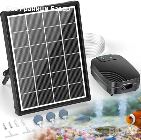 Нова Соларна въздушна помпа за езеро 3 режима 2200mAh батерия Аератор