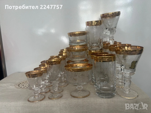 Кристални чаши Murano Medici, снимка 2 - Чаши - 51521905