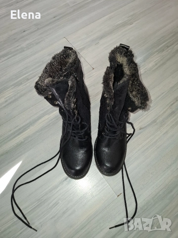 Дамски черни елегантни боти в размер 41. , снимка 3 - Дамски боти - 52800473