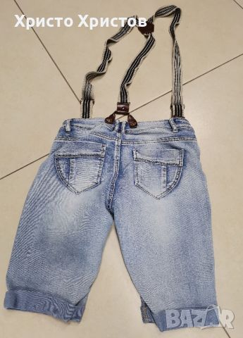 Дамски къси панталони с тиранти/ Размер М , снимка 2 - Панталони - 45872066