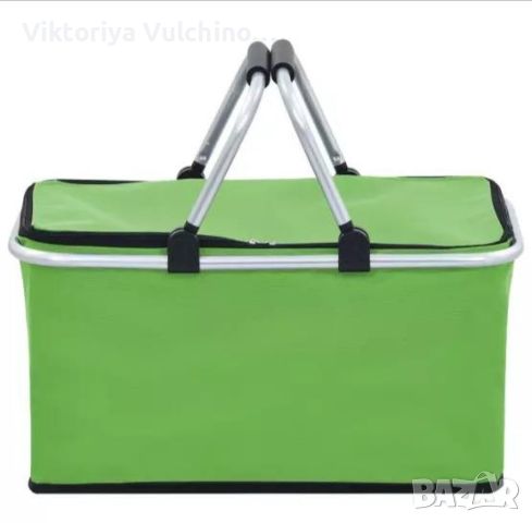 Сгъваема хладилна чанта ,кошница за плаж и къмпинг с дръжки, снимка 12 - Други - 46454599
