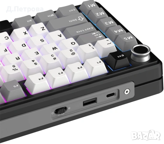 Безжична геймърска клавиатура Royal Kludge L75 – RGB, hot swap, снимка 7 - Клавиатури и мишки - 54243272
