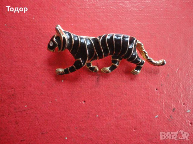 Позлатена брошка тигър пантера , снимка 5 - Други - 46407806