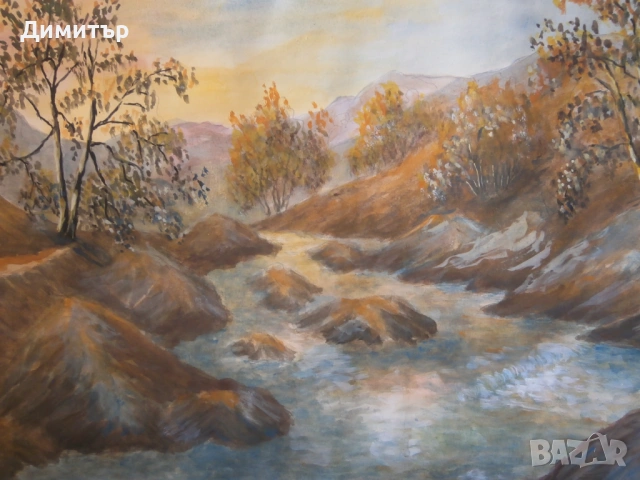 Картина пейзаж гваш, снимка 2 - Картини - 53473797