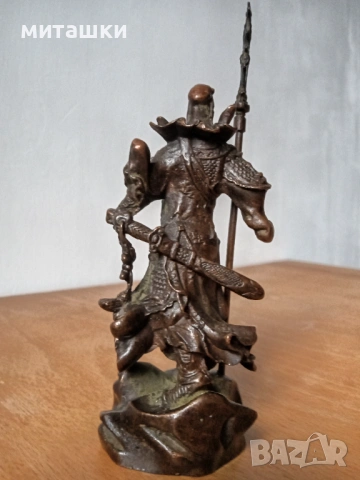 Метална статуетка древен пълководец, снимка 4 - Статуетки - 53911086