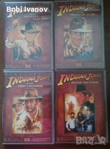 Indiana Jones Индиана Джоунс (4 диска бокс кутия) DVD Трилогия и бонус диск с Бг Субтитри 2003г., снимка 9 - DVD филми - 50916233