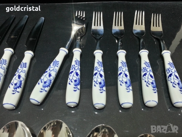 луксозни прибори за хранене с порцеланови дръжки , снимка 9 - Антикварни и старинни предмети - 52777130