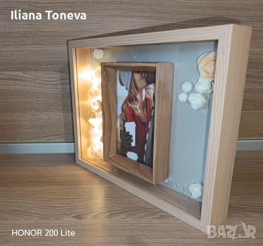 Светеща 3Д рамка подарък за Осми Март/Рожден ден, снимка 5 - Декорация за дома - 53411735