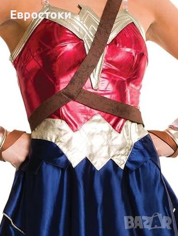 Официален костюм Wonder Woman от DC Comics Dawn of Justice, пълен комплект аксесоари, размер Extra S, снимка 6 - Костюми - 46462942