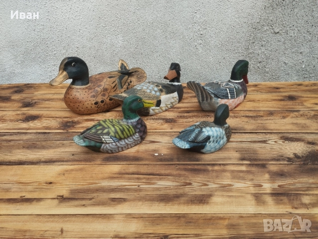 Ръчно изработено и боядисано дървено пате, снимка 3 - Антикварни и старинни предмети - 52418103