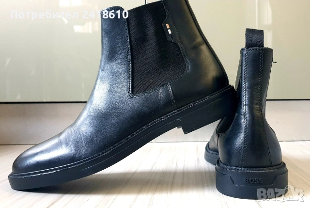Hugo Boss Leather Size 45/29см ОРИГИНАЛ! Мъжки Ниски Боти от ест. кожа!