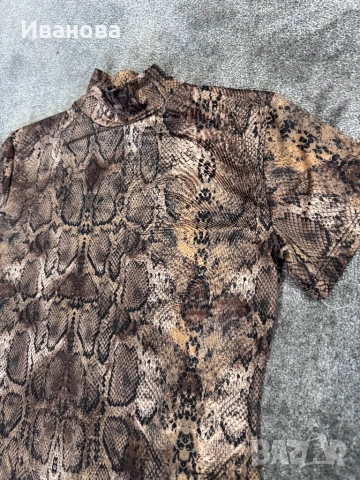 Дамска блуза с животински принт, снимка 2 - Тениски - 53130939