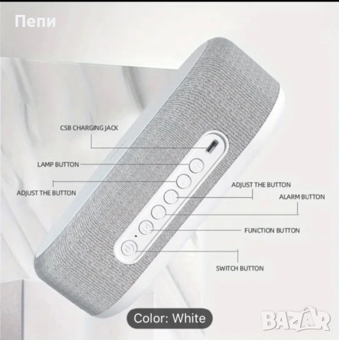 Лед часовник с безжично зареждане на телефона, снимка 3 - Друга електроника - 54209621