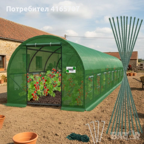 Голяма оранжерия - идеална вентилация и здрава конструкция, снимка 5 - Оранжерии - 53650722