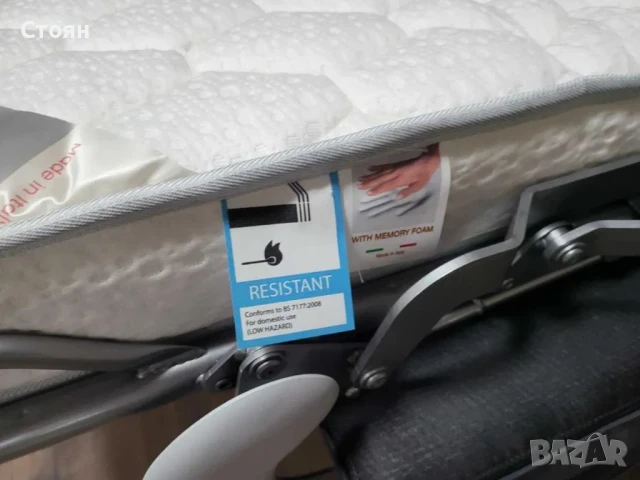 Сив диван тройка от плат набук с функция сън, снимка 10 - Дивани и мека мебел - 50886902