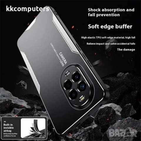 Калъф за Huawei nova 14 Pro 5G - Алуминиева Сплав + TPU + PC, Брониран Дизайн, Медена Решетка, Вкл. , снимка 6 - Калъфи, кейсове - 53187644