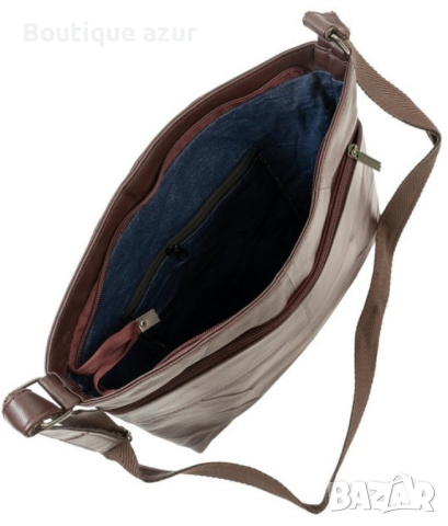 Стилна дамска чанта от естествена к. с дълга дръжка за рамо 28/28см, снимка 3 - Чанти - 44995909