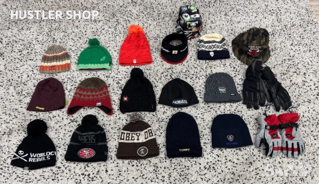 Щапки MAMMUT, THE NORTH FACE,TOMY,HOKA 