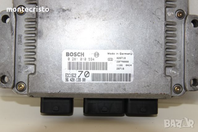 Моторен компютър ECU Peugeot 206 / 0 281 010 594 / 0281010594 / 96 420 139 80 / 9642013980 EDC15C2, снимка 2 - Части - 45708150