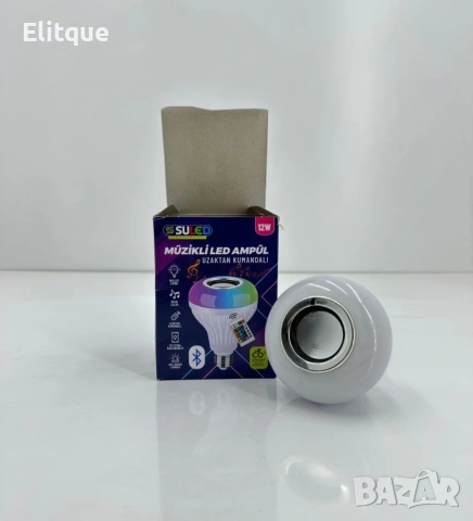 Цветна LED крушка с дистанционно управление – 16 цвята