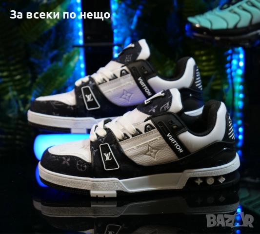 Louis Vuitton Унисекс Сникърси👟Мъжки Маратонки С Кутия👟Дамски Спортни Обувки Бяло и Черно SM-123, снимка 1