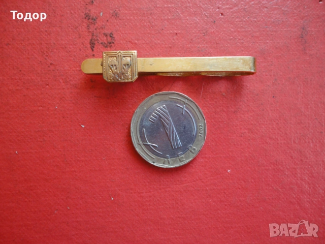 Позлатена игла щипка за вратовръзка 1892 съдия адвокат