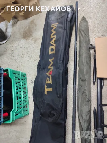 риболовна стойка fox и принадлежности,кеп, калъф, топчета , снимка 7 - Такъми - 50285620