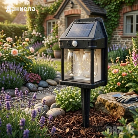 Соларна градинска лампа HW-889C-2 - естествена и енергоспестяваща светлина, снимка 2 - Соларни лампи - 53782837