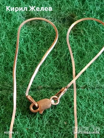 Сребърен синджир плетка тип змийска кожа майсторска изработка 51781, снимка 3 - Колиета, медальони, синджири - 54006187