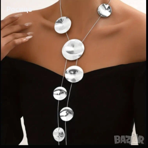 Дамско колие сребристо 