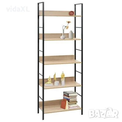 vidaXL Библиотека с 5 рафта, дъб, 60x27,6x158,5 см, инженерно дърво(SKU:288227), снимка 2 - Други стоки за дома - 48503155