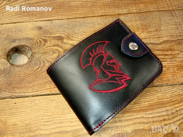 Ръчно изработен мъжки кожен портфейл 