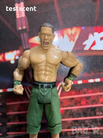 Екшън фигура WWE John Cena Джон Сина Ruthless Aggression Green Army figure играчка, снимка 4 - Колекции - 48831124