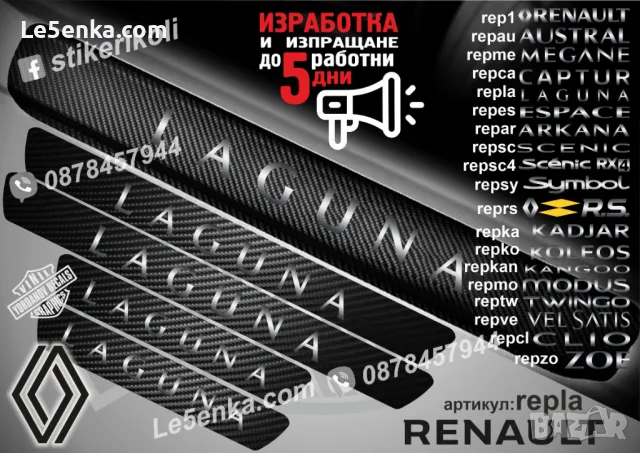 ПРАГОВЕ карбон RENAULT TWINGO фолио стикери reptwa, снимка 13 - Аксесоари и консумативи - 44068604