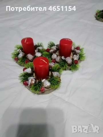 коледни свещници , снимка 9 - Декорация за дома - 52577681