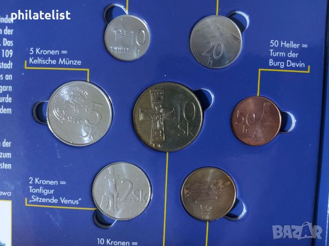 Словакия - Комплектен сет , 7 монети , снимка 2 - Нумизматика и бонистика - 45510420