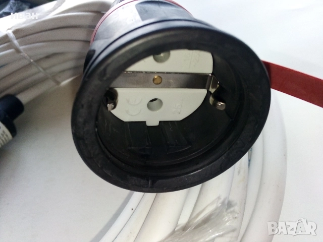 Удължител 10м. с кабел ШВПС 3х2.5мм. щепсел и подвижен контакт 16А, снимка 4 - Разклонители и удължители - 52551366