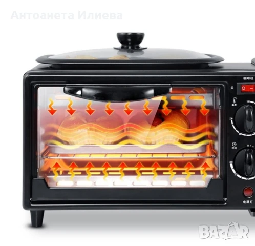 Многофункционална Печка, тостер фурна  и кафемашина – 3в1 / Размер: 45х18х19см., снимка 7 - Други - 51007896