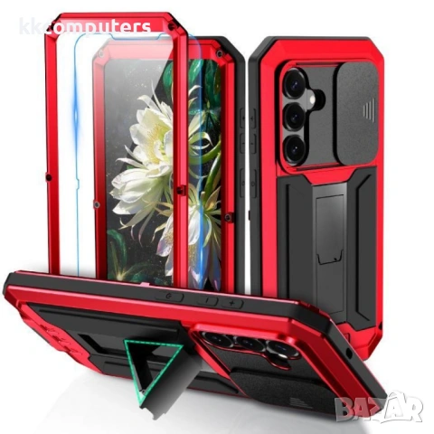 R-JUST Защитен Калъф за Samsung S26 5G - IP54, Плъзгащо капаче, Метална стойка, 4 цвята, снимка 2 - Калъфи, кейсове - 53854315