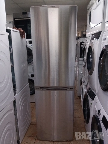 Иноксов комбиниран хладилник с фризер Бош Bosch с две години гаранция!