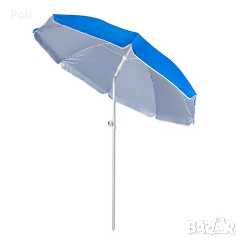 Плажен чадър с метална основа и чупещо се рамо Muhler, снимка 1 - Градински мебели, декорация  - 46443324