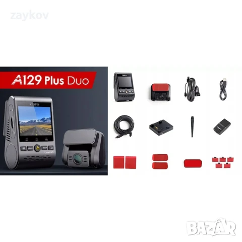 DVR за кола Viofo A129 Plus Duo-G, 1600P предна + 1080P задна, GPS, WiFi, снимка 2 - Камери - 38522665