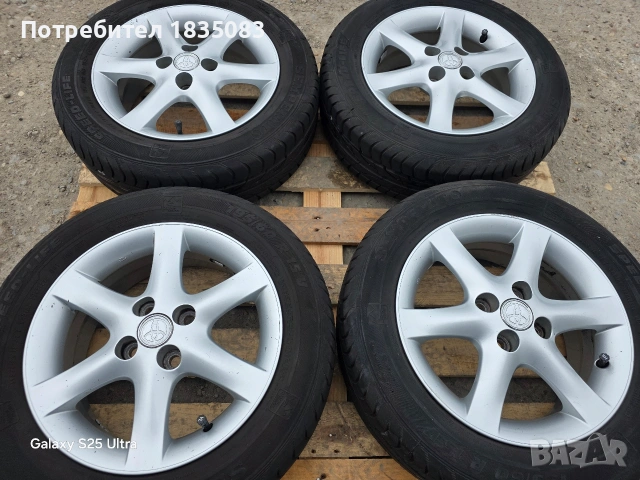 Лети джанти 15ки 4х100 Toyota + летни гуми 195/60/15 Semperit, снимка 3 - Гуми и джанти - 54012609