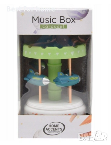 Въртележка с музикална кутия и музикална декорация, подарък за деца, ракети 17 см , снимка 3 - Музикални играчки - 53744100